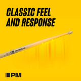 Promark Drum Sticks - 5B Drumsticks - Rebound - Made From Hickory Wood - Drum Accessories - Acorn Tip Drum Sticks -3 Pairs Of Re