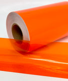 Transparent Vinyl Tape with Self-Adhesive. (8 inch x 25 ft, Orange)