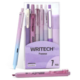 WRITECH Gel Pens Journaling Highlighters: Journal Set Aesthetic Assorted Pastel Color Ink 0.5mm Fine Point Retractable 0.7mm Bla