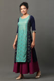 Aurelia Women'S Viscose Regular Kurta (24Fea14530-507307_Navy Blazer Navy Blazer Xl