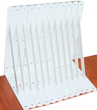 12 Pack L10 x H 8 White Heavy Duty Shelf Brackets with Screws Metal Shelf Brackets Shelf Support Angle Brackets for Shelves L Br