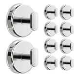pickpiff 10-Pack Suction Cup Hooks for Shower: 15 LB Strong Wall Hanger for Bathroom, Front Door, Glass, Window, RV, Holder for 