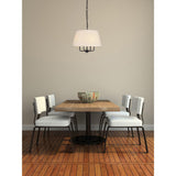 Elegant Lighting Ld6009D17 Maple 4 Light 17 Wide Pendant With A Fabric Shade, Black