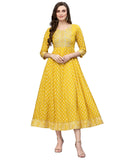 Stylum Women'S Embroidered Long Kurta (Mustarddion48_Mustard, 4Xl)