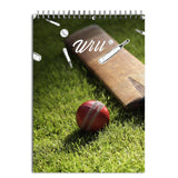 Funcart Customized Drawing File For Office/School New Cricket Theme Personalized Name 100 Gsm Paper 7.5 * 11 Inches Dig