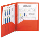 Smead 87727 Poly TwoPocket Folder W/fasteners, 11 X 8 1/2, Red, 25/box