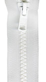 YKK VSP06501 Mini Vislon Separating Zipper, 6, White