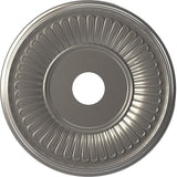 Ekena Millwork 19OD x 3 1/2ID x 1P Berkshire Thermoformed PVC Ceiling Medallion (Fits Canopies up to 8 3/8), Aged Dark Steel