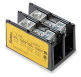 Eaton Bussmann Series 16220-2 Power Distribution Block, 600 Vac, 600 Vdc, 175 A, Two-Pole, SCCR: 10 kAIC, Black, Molded Thermopl