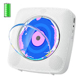 CD Player Portable Bluetooth Rechargeable: CD Players for Home with 1800mAh Kegaudio Desktop Wall CD Player with Speakers FM Rad