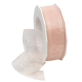 Morex Ribbon Sheer Organza Ribbon, 7/8 inch by 25 Yards, Blush Peach, 91805/25-034