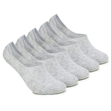 Xjarvis Premium 5 Pairs No Show Low Cut Loafer Socks For Men & Women Non Slip With Combed Cotton Socks For Sports Running & Hiking Pack Of 5 Grey (Free Size),Grey,,B0B4G3Y9WM