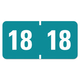 Smead ETYJ ColorCoded Year Label, 2018, Label Roll, Teal, 500 per Roll (68318)