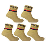Vdangi: MenS/Women Calf Length Cotton Khaki Socks Training (Pack Of 5) Free Size