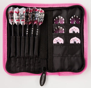 Casemaster Deluxe Nylon Dart Case For Steel And Soft Tip Darts, Holds 6 Darts And Features 8 Pockets For Accessories Like Flight