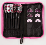 Casemaster Deluxe Nylon Dart Case For Steel And Soft Tip Darts, Holds 6 Darts And Features 8 Pockets For Accessories Like Flight