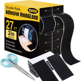 Navona 27Ft x 2 Inch Hook and Loop Strips with Adhesive, Heavy Duty Self Adhesive Tape with Back, Strong Sticky Back Fastener Ro