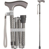 Switch Sticks Walking Cane for Men or Women, Foldable and Adjustable from 3237 Inches, FSA and HSA Eligible, Engraved Graphite