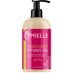 Mielle Organics Honey & Ginger Styling Gel for Enhanced Curl Definition and Moisture Retaining with Aloe for Dry, Curly, Thick, 