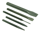 Mayhew Tools 90402 Punch and Chisel Set, Blast Finish, 5Piece