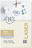 Hayes Paper Co, Waterslide Decal WHITE LASER (A4, 20 Sheets)