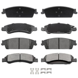 AUTOMUTO 8PCS Front & Rear Disc Brake Pads Set D1707 D1363 For Cadillac Escalade Escalade ESV For Chevrolet Silverado 1500 Subur