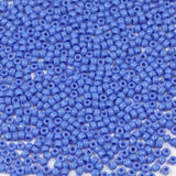 Tibaoffy Blue Beads Size 8/0 Crafts Glass Seed Beads 3mm for Jewelry Making (Total About 100g About 3600pcs)