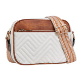 Calandis Women Crossbody Bag Hobo Fashionable Shoulder Purse For Climbing Party Women White And Brown,