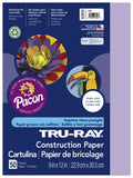 Tru-Ray Heavyweight Construction Paper, Lilac, 9 x 12, 50 Sheets
