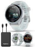 PlayBetter Garmin Forerunner 570 (42 mm, Cloud Blue/Translucent Whitestone) Running GPS Smartwatch - AMOLED Display, Training & 