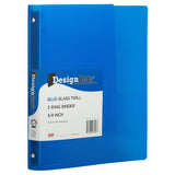 JAM PAPER Plastic 0.75 inch Binder - Blue 3 Ring Binder - Sold Individually