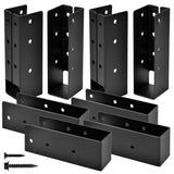 8 Pcs Upgraded Concealed Beam Hangers, 2x4 Outdoor Concealed Flange, Q235B Steel Frame Bracket, Railing Bracket for Beam, Swing,