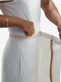 Prakasam Cotton White Colour-Gold Jari Border Welcro Pocket Stitched Dhoti For Mens/Size Hip -30 Inches- Length- 42 Inches