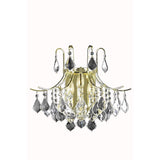 Elegant Lighting Living District Amelia 3-Light Transitional Metal Wall Sconce In Gold