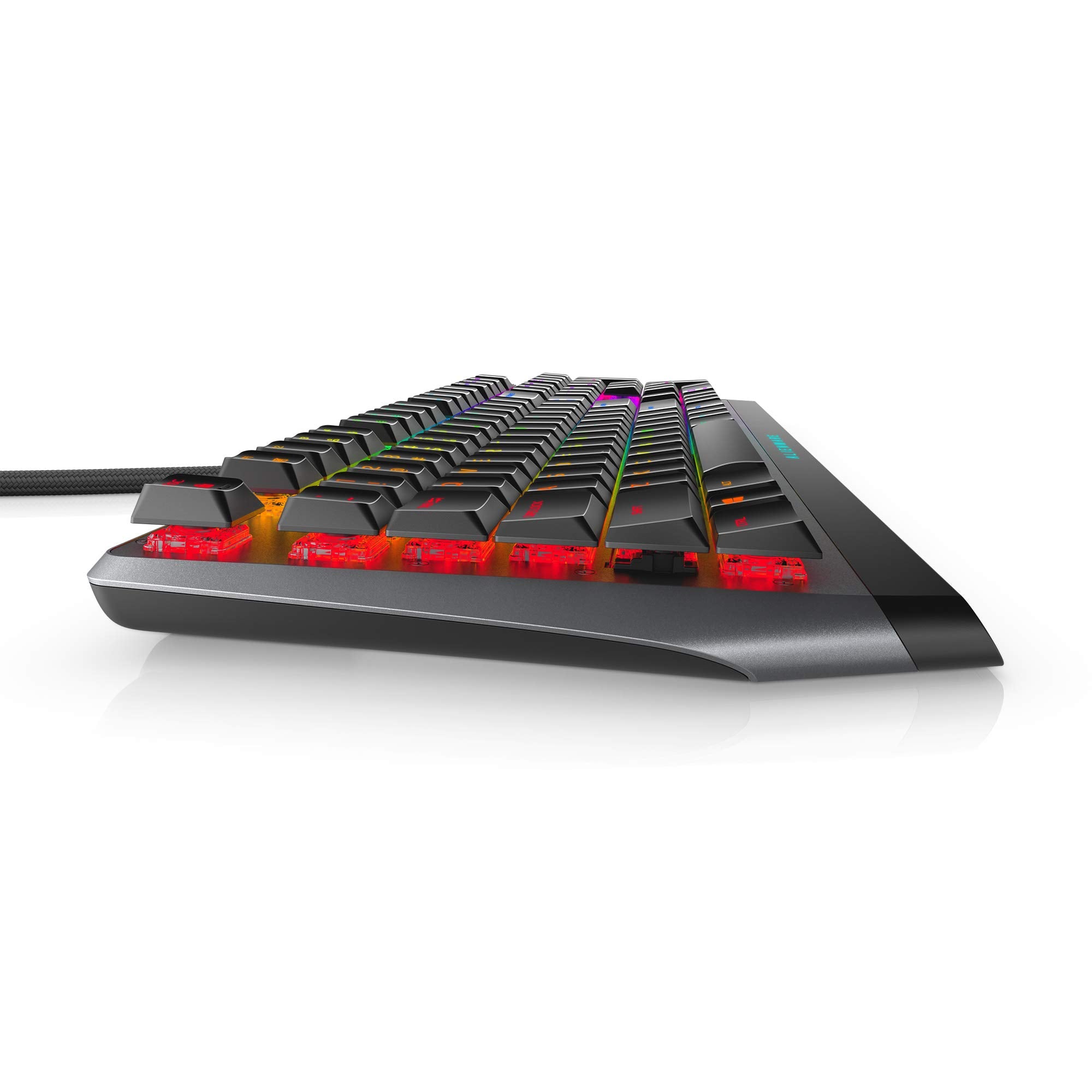Alienware Low-Profile RGB Gaming Keyboard AW510K: Alienfx Per Key RGB LED - Media CONTROLS & USB Passthrough - Cherry MX Low Pro