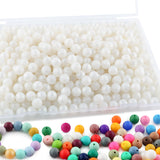 Sunrony 240Pcs 12mm Silicone Beads for Keychain Making, Round Silicone Beads for Pens and Necklace Bracelet Crafts Making (Metal