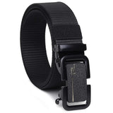 Usl MenS Nylon Canvas Belt With Autolock Buckle, Free Size (Black, Free Size)