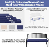 Crestlive Products Outdoor Bench Cushion 59 x 18 Inch, Waterproof Patio Bench Cushions for Outdoor Furniture, Porch Swing Replac