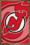 Trends International NHL New Jersey Devils - Logo 14 Wall Poster, 22.375 x 34, Bronze Framed Version