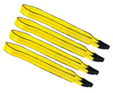 Mytee Products 4 Pack 2 x6 Web Lifting Sling 6400 LBS WLL Vertical Lift Straps Twisted Eyelets 2Ply Choker (5000# WLL) & 