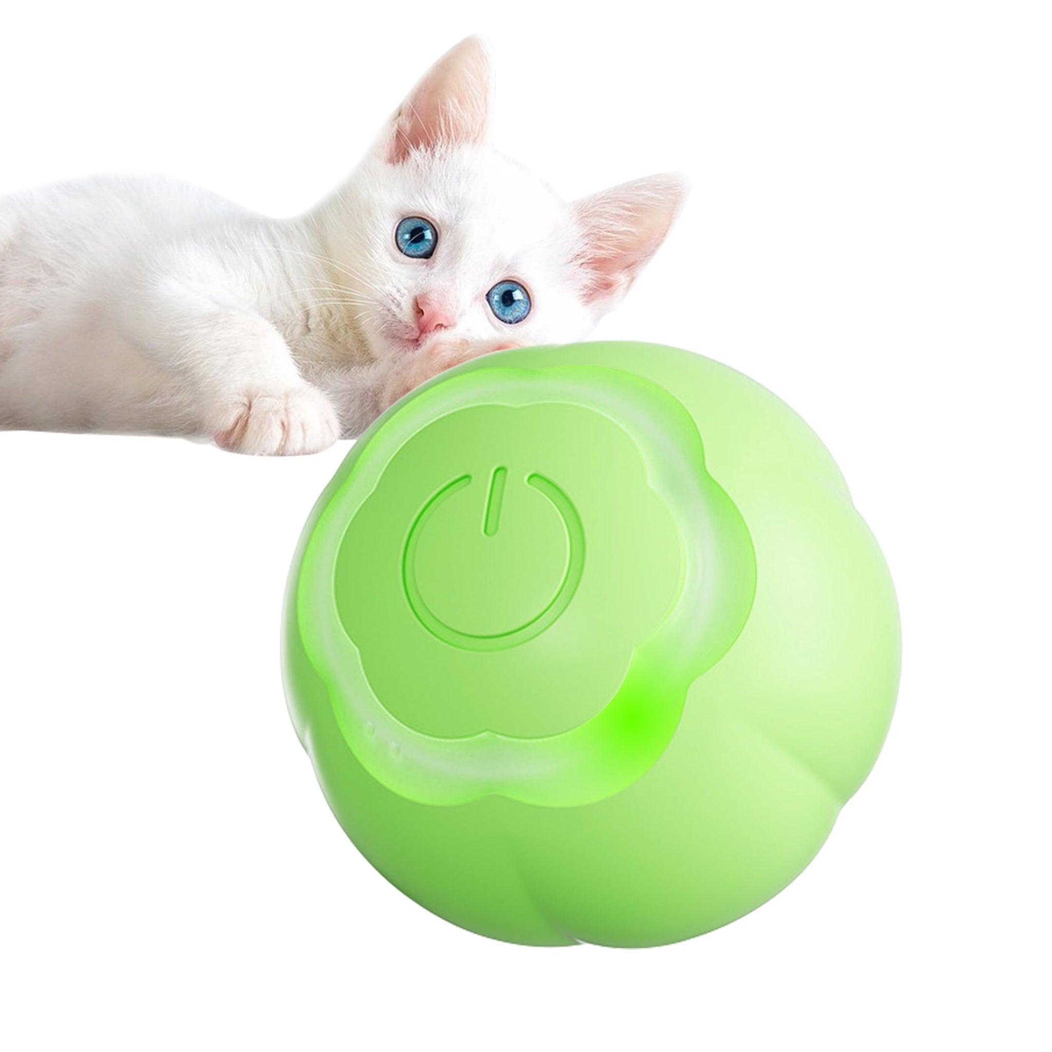 ZALBYUY Interactive Cat Ball Toy, Intelligent Cat Toys with LED Lights, Automatic Moving Rolling Ball for Indoor Cats, Cat Autom