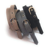 Generic WomenS Formal Casual Denim Material Jeans Belts Red Maroon And Pink 3Pcs