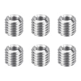 HARFINGTON 6pcs Thread Repair Inserts M12 x 1.75 Male to M8 x 1.25 Female Thread 10mm Long Stainless Steel Reducing Nuts Metric 