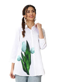Libas Women'S Floral Straight Tunics (98187_White Xxl)