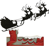 Sizzix Thinlits Die Set 8PK Reindeer Sleigh by Tim Holtz | 666337 | Metal, WaferThin Cutting Dies for Scrapbooking, Embossing, 