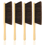 Thsofam 4 Pieces Hand Broom Wooden Dust Brush Bulk Bench Brush Soft Bristle Whisk Broom Beach Sand Remover Hand Brushes for Clea