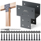 Wocepu 8 Pack Heavy Duty 4x4 (Actual 3.5x3.5) Stainless Steel Post Caps Tie Bracket , Fit Connecting Wood Gazebo, Deck Patio Pos