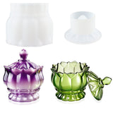 Resin Jar Mold with Lid, Silicone Jar Mold 3D Storage Jewelry Candle Holder