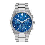 Timex Analog Watch For Men With Blue Dial & Silver Stainless Steel Bracelet Band - Water Resistant Men'S Wrist Watches -Tweg297S