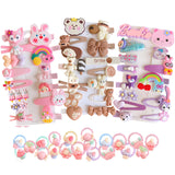 62Pcs Hair Accessories Set For Girls: Toddler Barrettes Flowers Rainbow Candy Fruits - Cute Clips And Pins (Style 4) -Like New